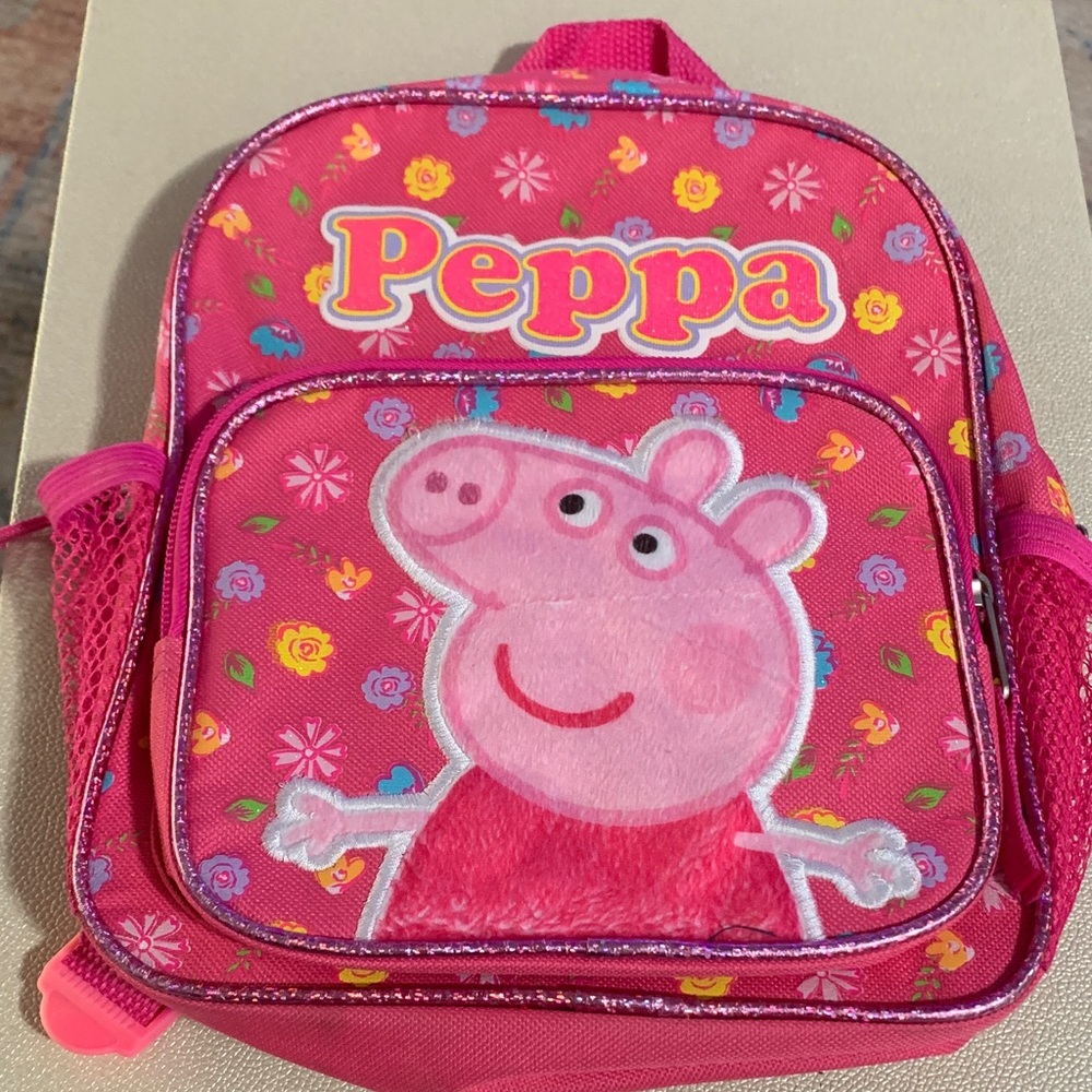 Peppa Pig Pink Floral Kids Backpack